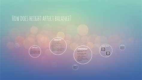 Does height affect balance?