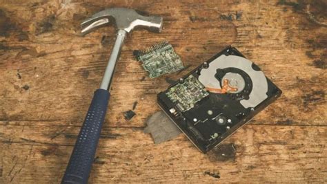 Does hitting a hard drive with a hammer destroy it?