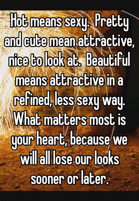 Does hot mean attractive?