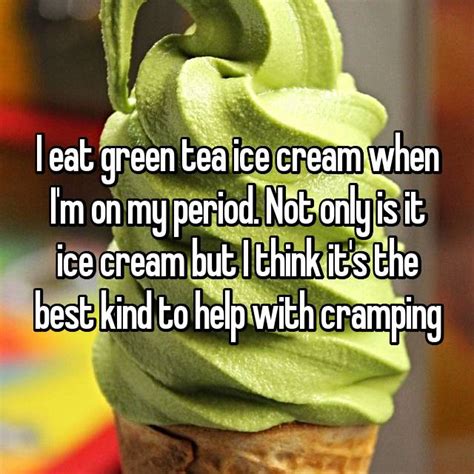 Does ice cream help period cramps?