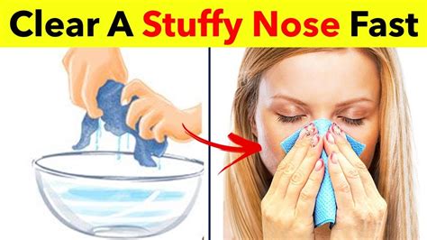 Does ice help a stuffy nose?