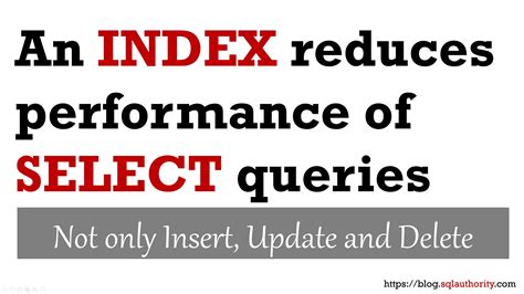 Does indexing reduce performance?