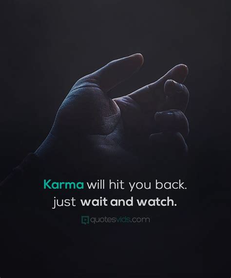 Does karma hit you?