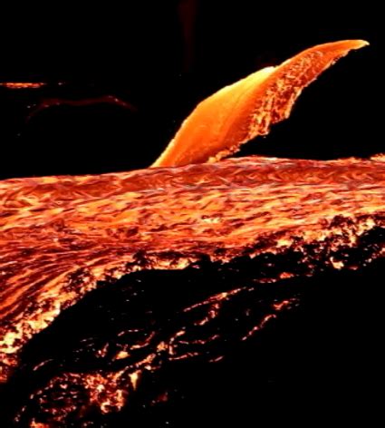 Does lava burn through everything?