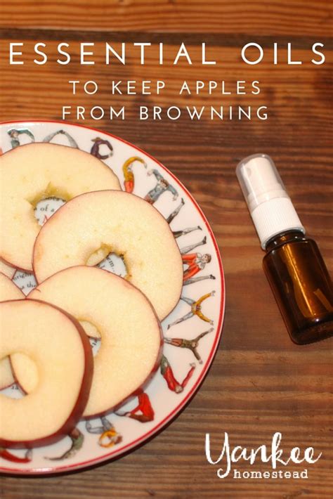 Does lemon essential oil keep apples from browning?