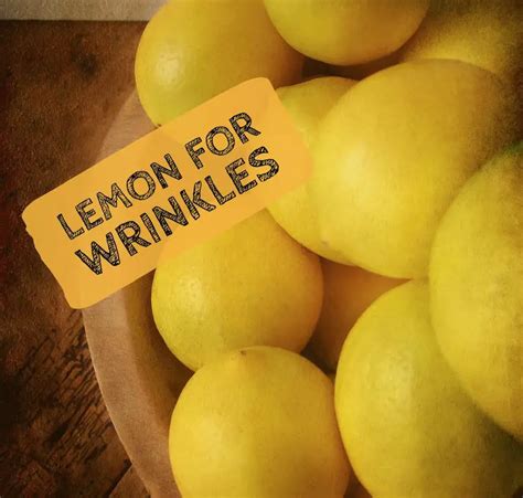 Does lemon remove wrinkles?