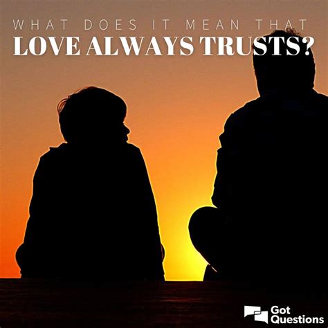 Does love or trust come first?