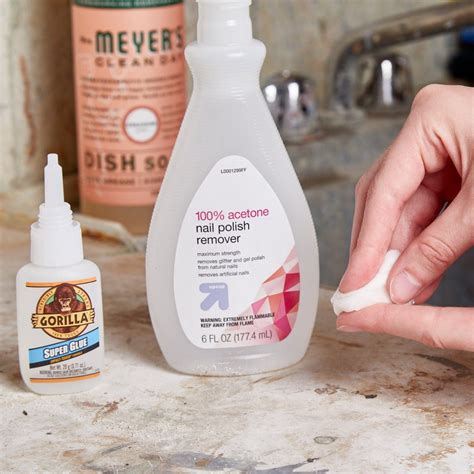 Does nail polish remover remove CA glue?