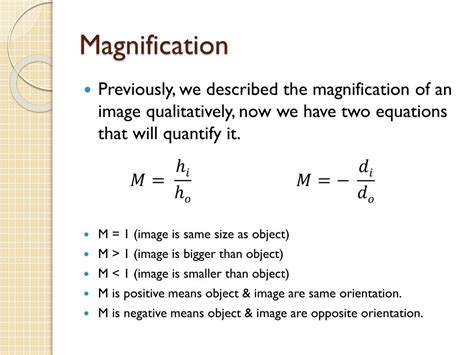 Does negative magnification mean?