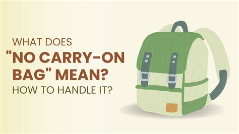 Does no carry-on mean no backpack?