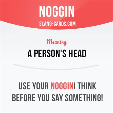 Does noggin mean head?
