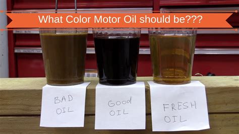 Does old oil change color?