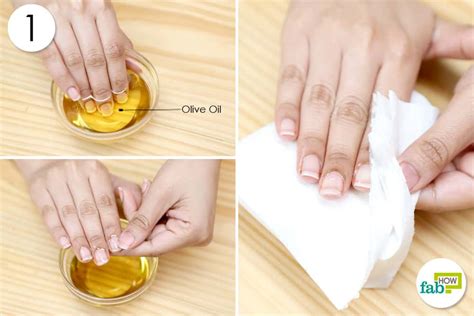 Does olive oil dry nail polish?
