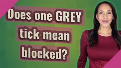 Does one GREY tick mean blocked?