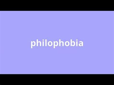 Does philophobia exist?