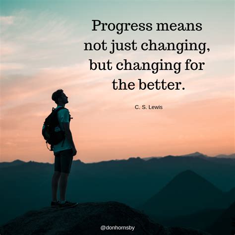 Does progress mean change?