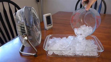 Does putting ice in front of a fan work?