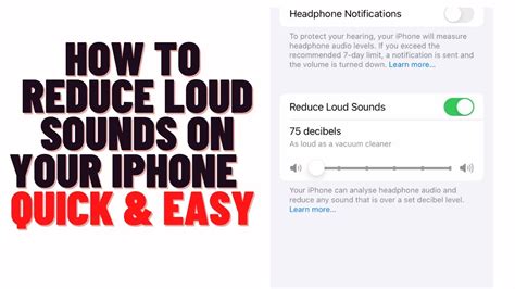 Does reduce loud Sounds on iPhone work?