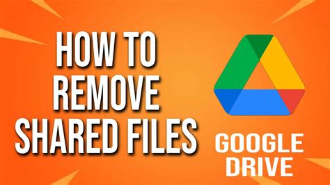 Does removing shared files from Google Drive delete them?