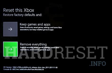 Does resetting Xbox remove home Xbox?