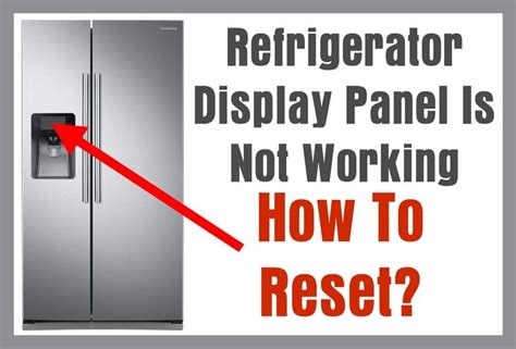 Does resetting a fridge work?