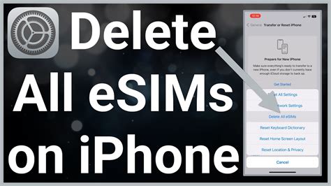 Does resetting all settings on iPhone delete eSIM?