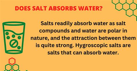 Does salt absorb moisture?