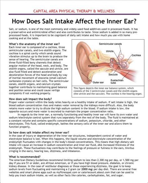 Does salt affect inner ear?