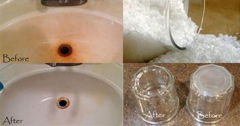 Does salt remove hard water stains?