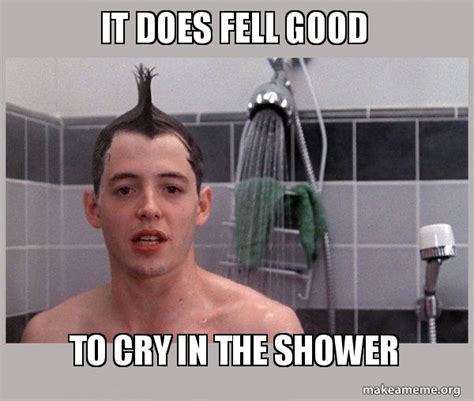 Does showering help crying?