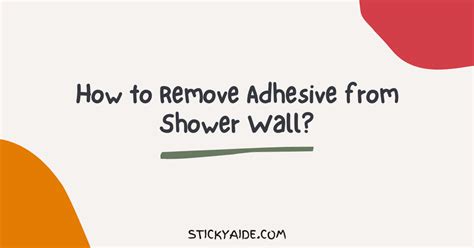 Does soap remove adhesive?