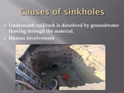 Does strip mining cause sinkholes?