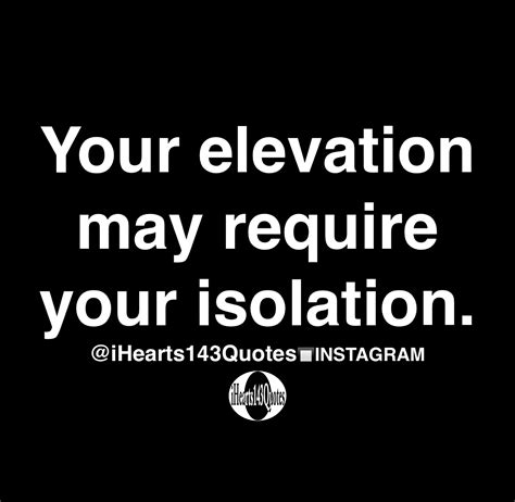 Does success require isolation?