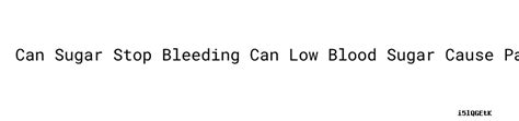 Does sugar stop bleeding?