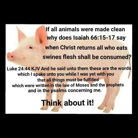 Does the Bible say not to eat pork?