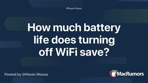 Does turning off Wi-Fi save battery?