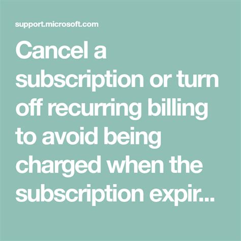 Does turning off recurring billing cancel my subscription?