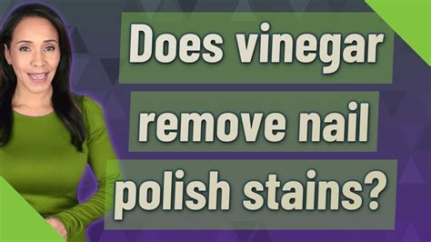 Does vinegar remove nail polish?