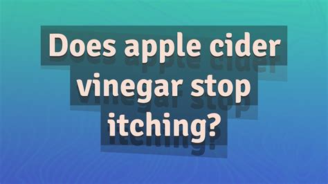 Does vinegar stop itching?