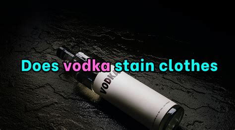 Does vodka remove blood stains?