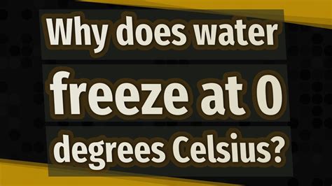 Does water freeze at 0?
