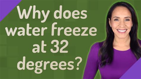 Does water freeze at 32 or below 32?