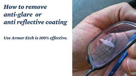 Does water remove anti-glare coating?