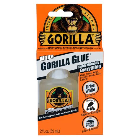 Does white Gorilla Glue dry white?
