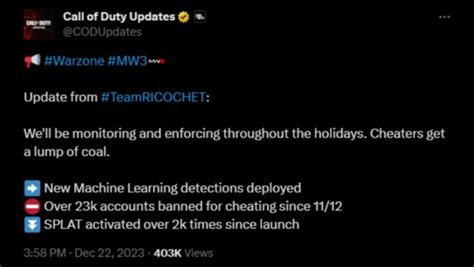 Has Activision banned 23000 cheaters from Call of Duty games?