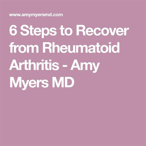 Has anyone recovered from rheumatoid arthritis?