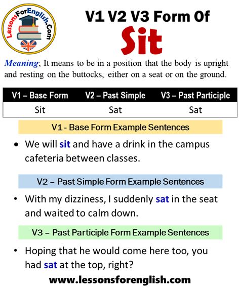 Have you sit or sat?