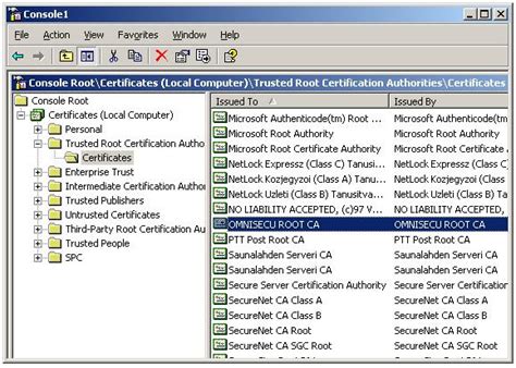 How are root certificates stored?