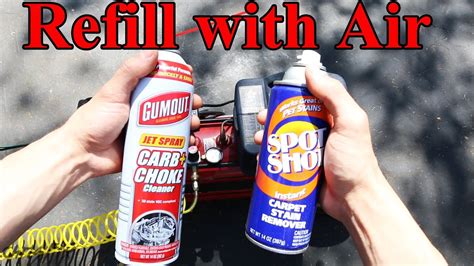 How are spray cans pressurized?