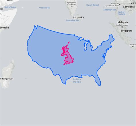 How big is Chicago compared to the UK?